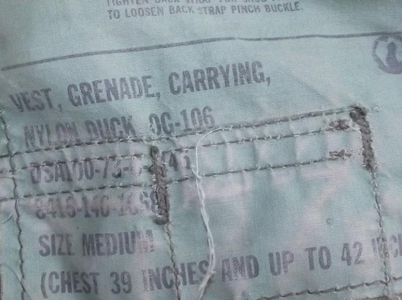 1973 U.S. Vest Grenade Carrying. — image 9