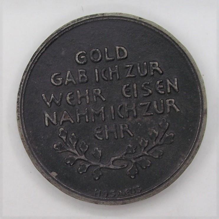WW1 ''Gold For Iron'' Token. 1916. — image 3