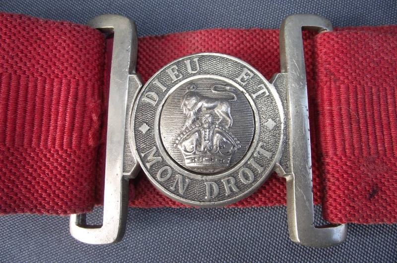 Vintage British White Metal Volunteer Kings Crown Buckle. — image 2