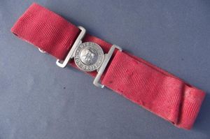 Vintage British White Metal Volunteer Kings Crown Buckle.