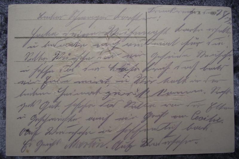 Imperial German Post Card. 1918. New Years Wishes. — image 2