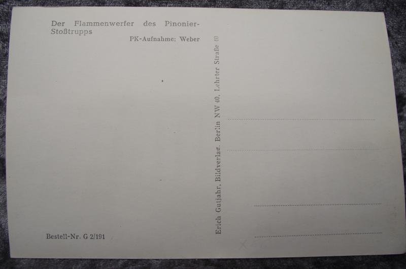Imperial German Post Card. Stosstrupps Flammenwerfer. — image 2