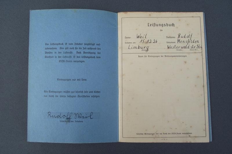 NSKK Liestungsbuch Des Fliegerkorps. 1943. — image 2