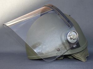 British GS MK6 Riot Helmet with Visor.
