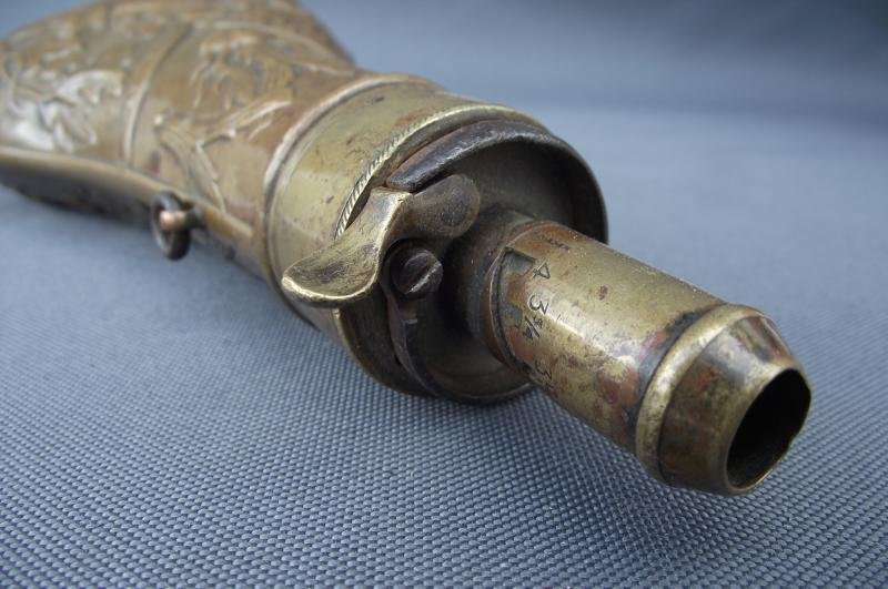 Large Copper Black Powder Flask. G&J.W.Hawksley. — image 5