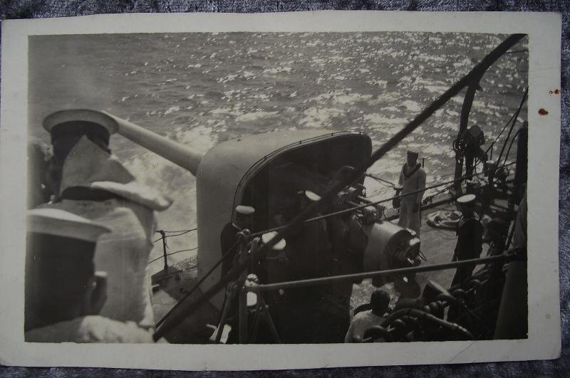 WW2 British Post Card. H.M.S. Ark Royal Under Attack. — image 4