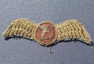 Airline Cloth Pilots Bullion Badge. ''E''.