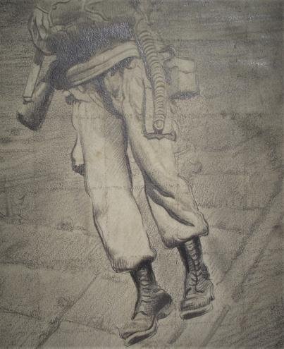 WW2 Art Work, American Paratrooper Combat Jump. — image 2