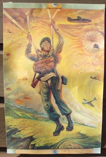 WW2 Art Work, American Paratrooper Combat Jump. — image 5