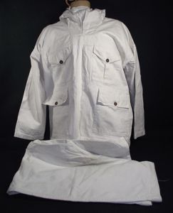 WW2 British White Snow Camouflage Windproof Smock and Trousers.