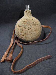 British Boer War Officers Private Purchase Glass Water Bottle.