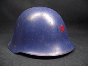 Yugoslavian Police M59/85 Steel Helmet.
