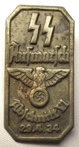SS Event Badge/Tinnie. Aufmarsch Abschnitt VI, 1933.