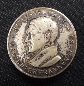 Hitler's Dank Event Badge/Tinnie. Gau Unterfranken, 1933.