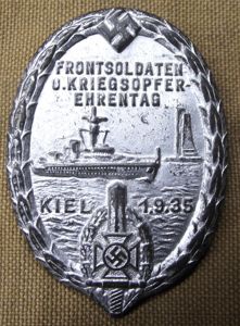 Frontsoldaten Event Badge/Tinnie. Kiel, 1935.