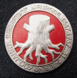 Event Badge/Tinnie. 600 Jahre Neurode, 1937.