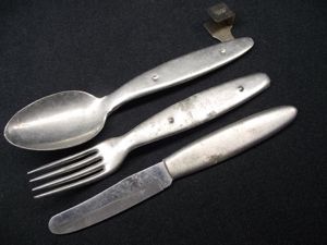 British Military Clip-Together Cutlery Set.