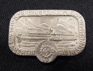 NSG Event Badge/Tinnie. Kraft durch Freude, Hessen-Nassau.