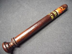 Short Jamaica Constabulary Wooden Truncheon Tipstaff.