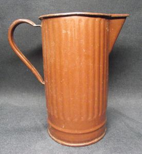 Enamel Kitchen Jug. Post War ''Kriegsschrott'', 1945-49.