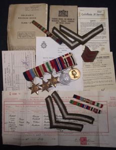WW2 British Medal Group, Paperwork and Insignia. Bristol.