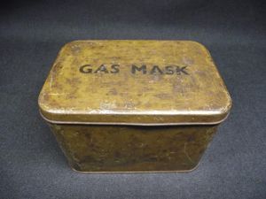 WW2 Civilian Gas Mask Tin.