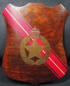 Large WW2 Royal Indian Engineers Mahogany Plaque.