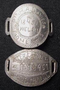 WW1 Welsh Regiment, 8th Pioneer Battalion Wrislet ID Tag Pair. …