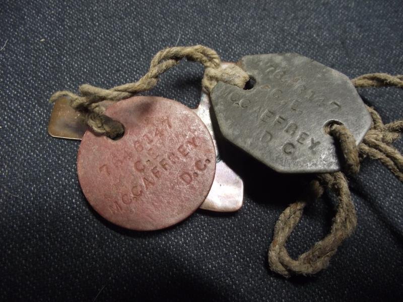 WW2 British Dog Tags and Crucifix. — image 3