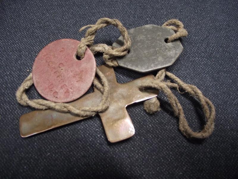 WW2 British Dog Tags and Crucifix. — image 5