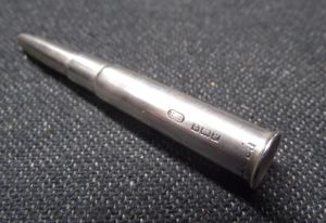 WW2 Silver Bullet Cigar Piercer. Hallmark date 1939.