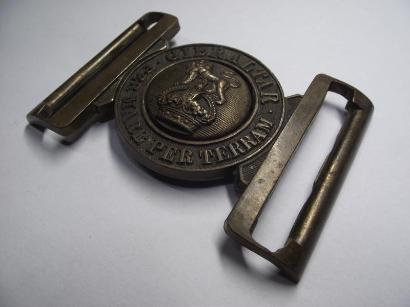 Royal Marines ''Gibraltar'' Brass Belt Buckle. Kings Crown. — image 3