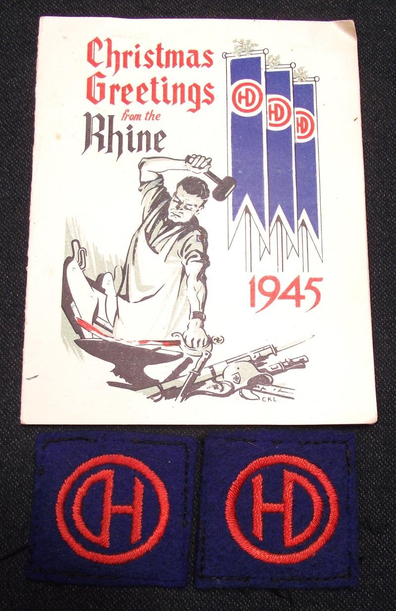51st Highland Division Formation Titles and 1945 Rhine Christmas Card. — image 2