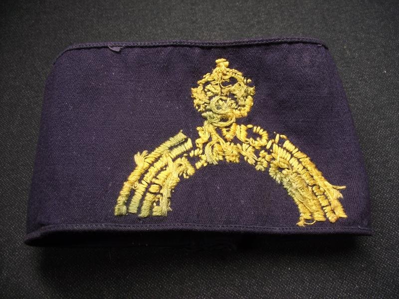 WW2 British Printed ''Over Embroidered'' Arm Band. — image 5