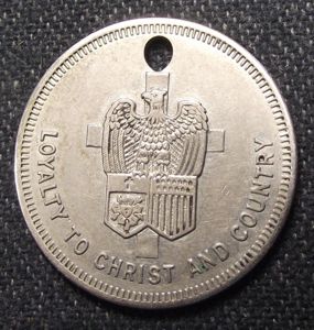 U.S. Army and Navy Commission Lutheran Church Dog Tag