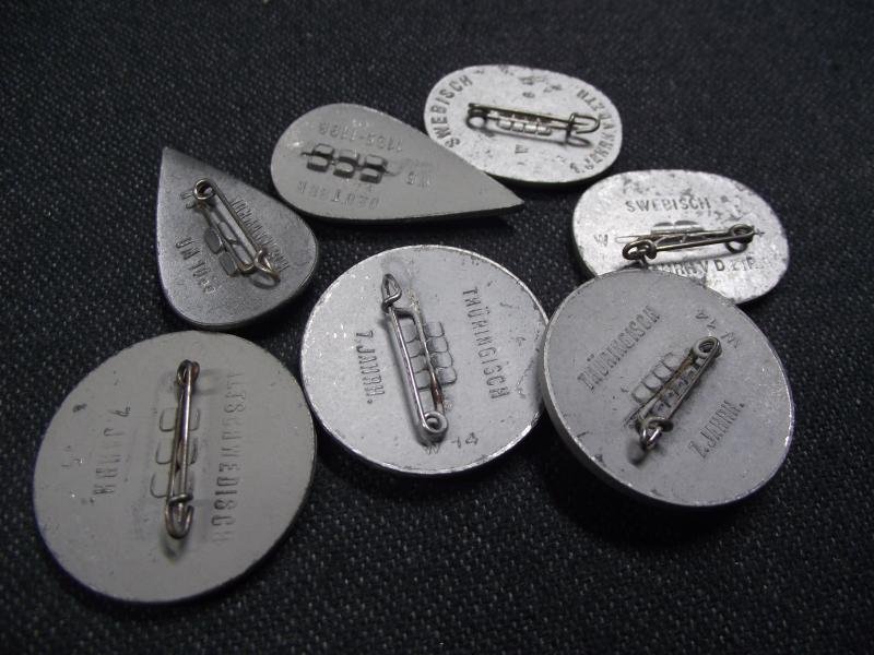 7 X WW2 German WHW Shield Pinback Donation Badges. — image 3