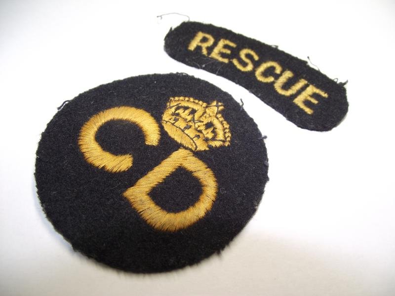 WW2 British Civil Defence Front Jacket Patch and Title. — image 2