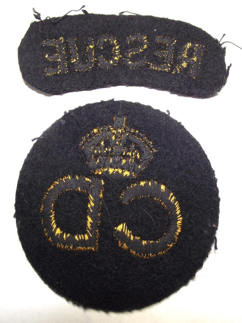 WW2 British Civil Defence Front Jacket Patch and Title. — image 3