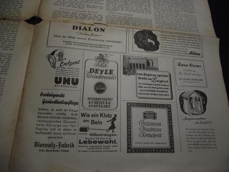 1943 Dated Illustrierter Beobachter News Paper. — image 7