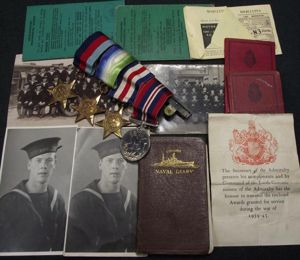 WW2 Royal Navy Medal Group and Photos. Normandy and Cardiff …