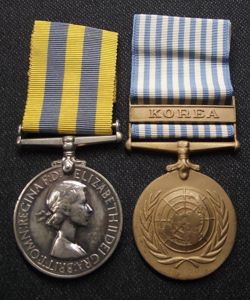 Korean War Medal Pair. S.Q.M.S. Lewis. RAMC.