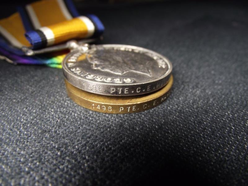 WW1 British Medal Pair. Essex Regiment. — image 3