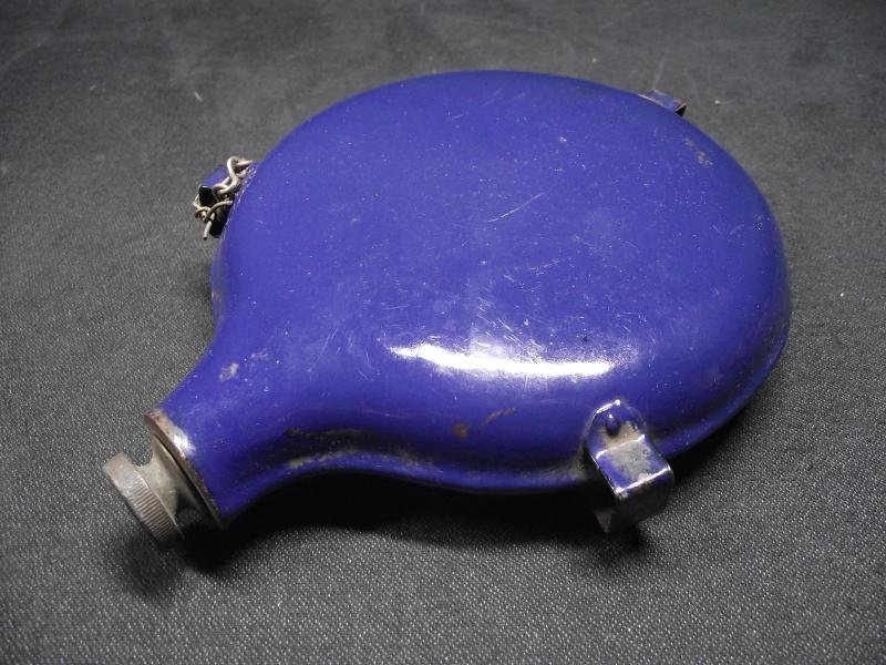 British Boer War Blue Enamel Water Bottle. — image 2