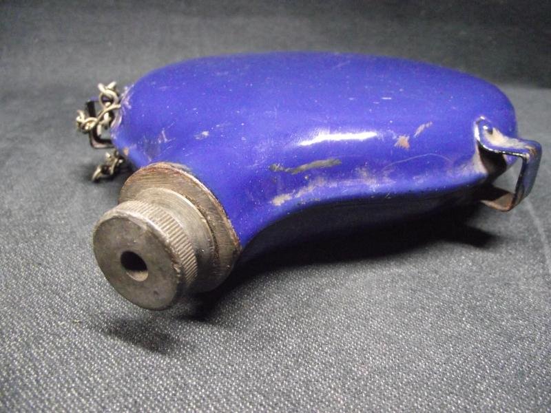 British Boer War Blue Enamel Water Bottle. — image 3