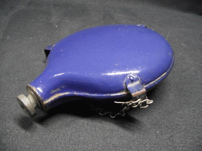 British Boer War Blue Enamel Water Bottle. — image 4
