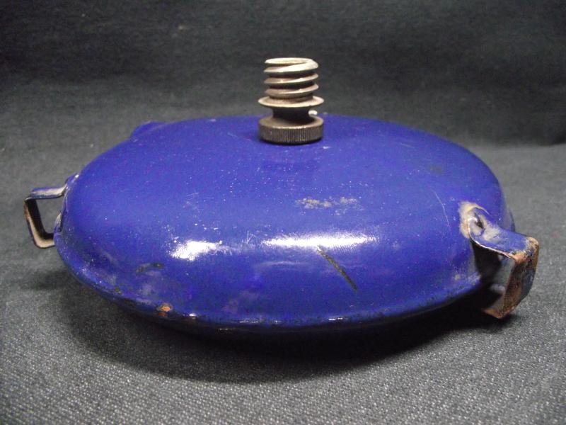 British Boer War Blue Enamel Water Bottle. — image 6