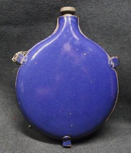 British Boer War Blue Enamel Water Bottle.