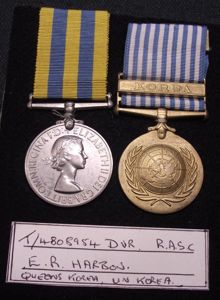 British Korea War Medal Pair. RASC.
