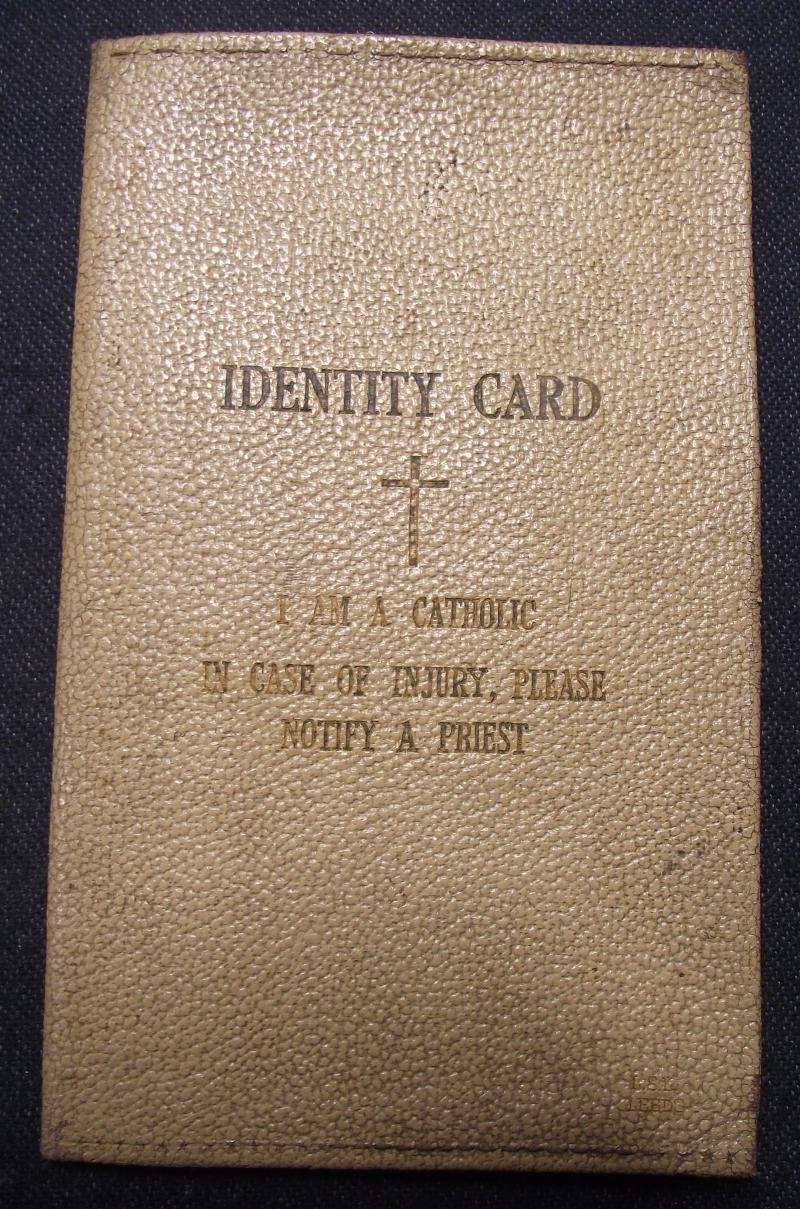 WW2 British ''Catholic'' Identity Card Holder and 1940 Page Marker. — image 2