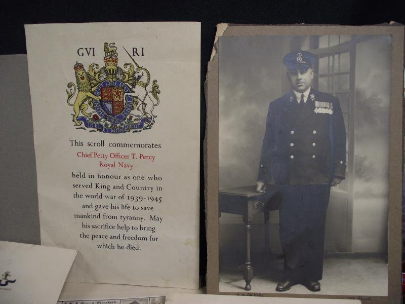 Huge Royal Navy, Petty Officer,1913-1942, Document and Photo Archive.. KIA 1943. — image 2